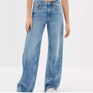 AMERICAN EAGLE Dreamy Drape high waisted wide leg jeans